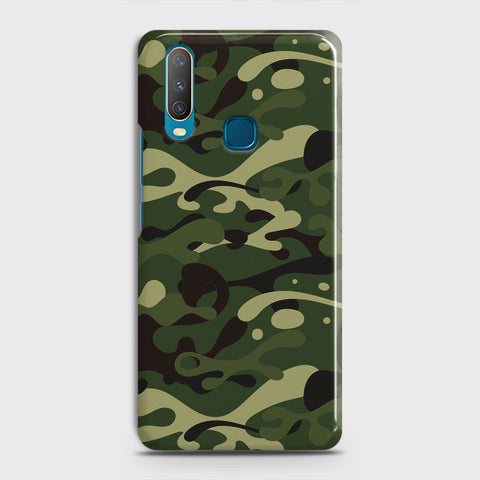 Vivo Y12 Cover - Camo Series - Forest Green Design - Matte Finish - Snap On Hard Case with LifeTime Colors Guarantee