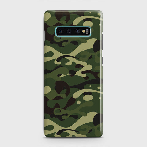Samsung Galaxy S10 Cover - Camo Series - Forest Green Design - Matte Finish - Snap On Hard Case with LifeTime Colors Guarantee