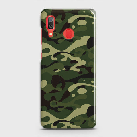 Samsung Galaxy A20 Cover - Camo Series - Forest Green Design - Matte Finish - Snap On Hard Case with LifeTime Colors Guarantee