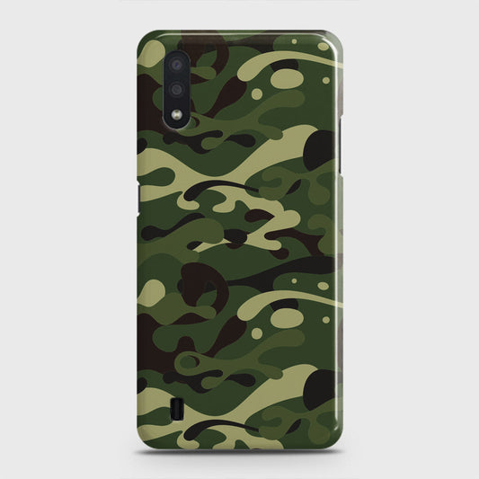Samsung Galaxy A01 Cover - Camo Series - Forest Green Design - Matte Finish - Snap On Hard Case with LifeTime Colors Guarantee