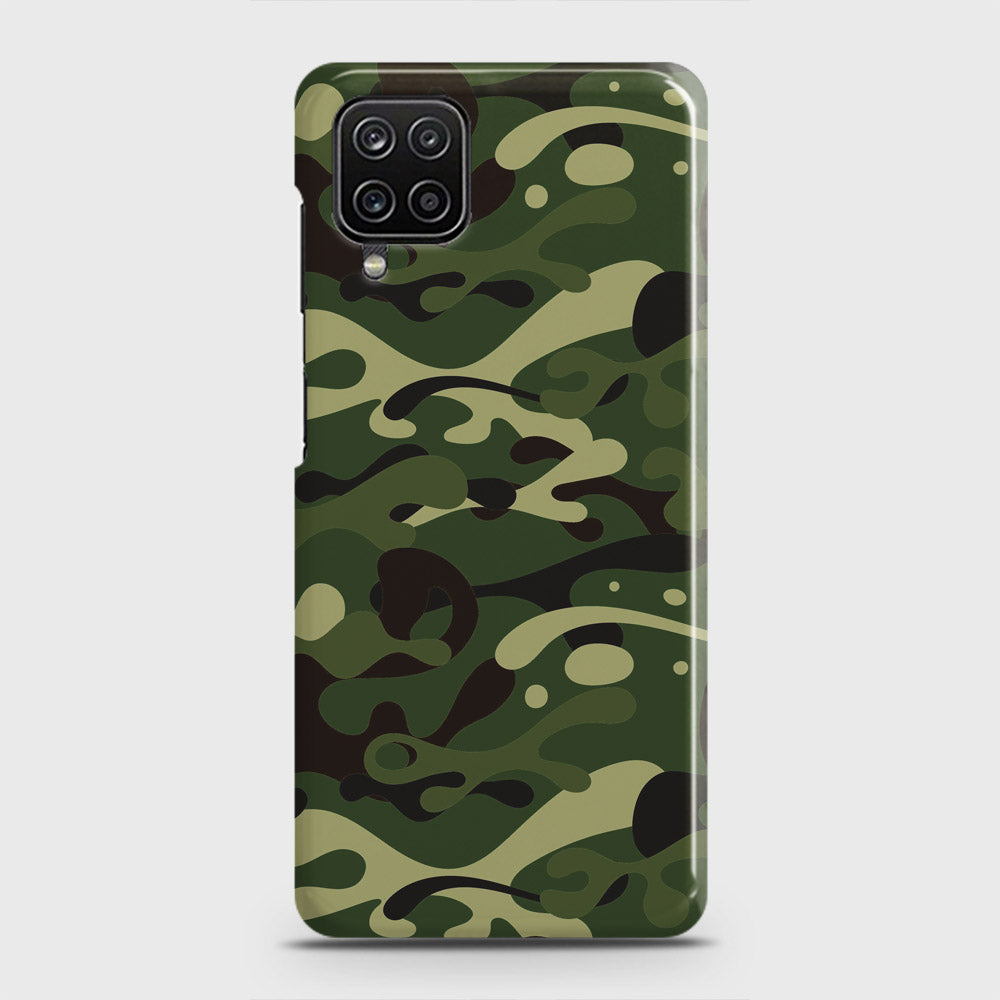 Samsung Galaxy A12 Cover - Camo Series - Forest Green Design - Matte Finish - Snap On Hard Case with LifeTime Colors Guarantee
