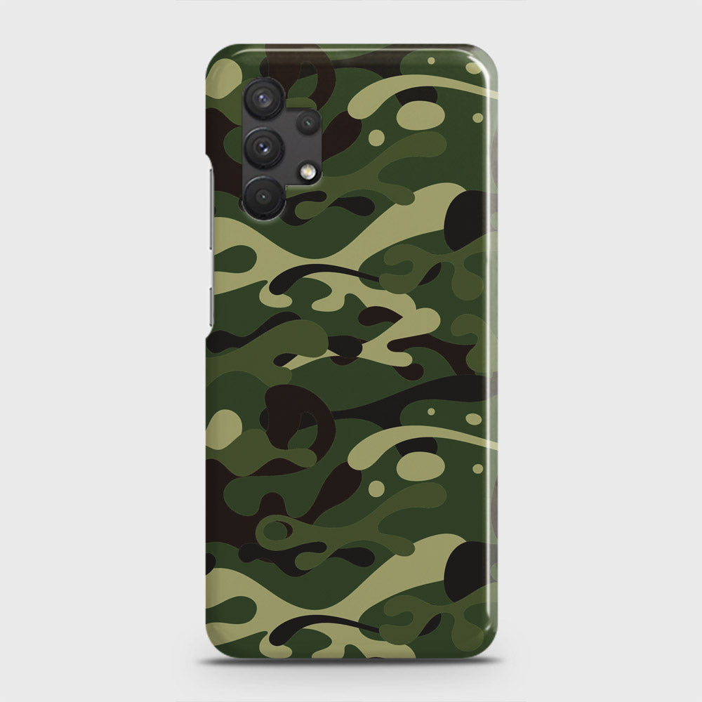 Samsung Galaxy A32 Cover - Camo Series - Forest Green Design - Matte Finish - Snap On Hard Case with LifeTime Colors Guarantee