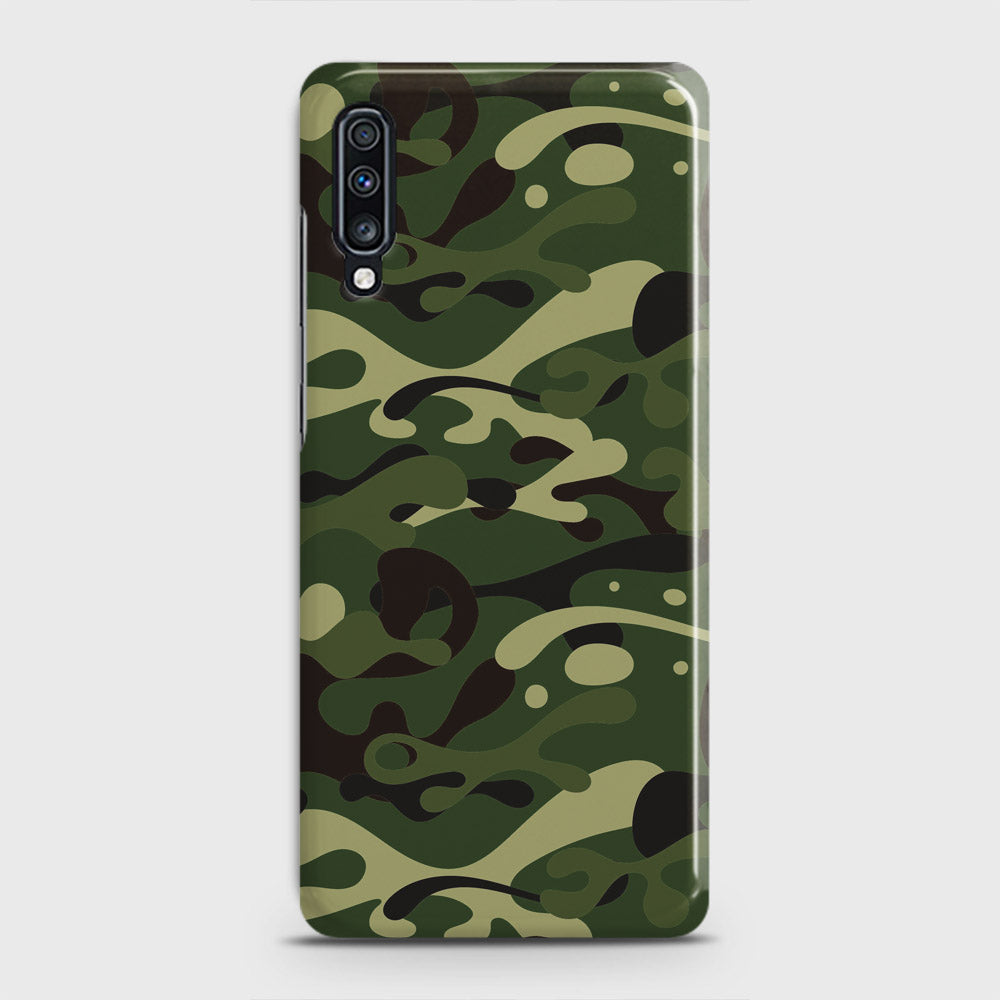Samsung Galaxy A70 Cover - Camo Series - Forest Green Design - Matte Finish - Snap On Hard Case with LifeTime Colors Guarantee