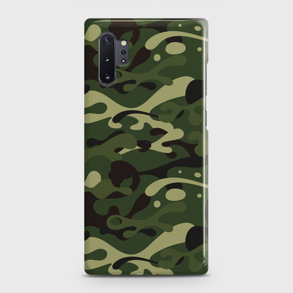 Samsung Galaxy Note 10 Plus Cover - Camo Series - Forest Green Design - Matte Finish - Snap On Hard Case with LifeTime Colors Guarantee