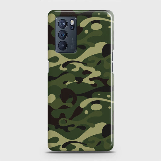 Oppo Reno 6 Pro 5G Cover - Camo Series - Forest Green Design - Matte Finish - Snap On Hard Case with LifeTime Colors Guarantee