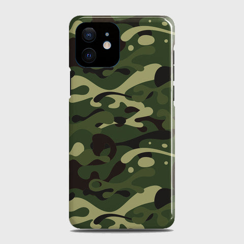 iPhone 12 Mini Cover - Camo Series - Forest Green Design - Matte Finish - Snap On Hard Case with LifeTime Colors Guarantee