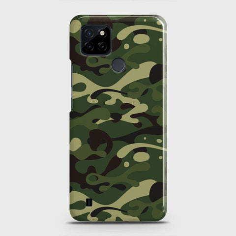 Realme C21Y Cover - Camo Series - Forest Green Design - Matte Finish - Snap On Hard Case with LifeTime Colors Guarantee