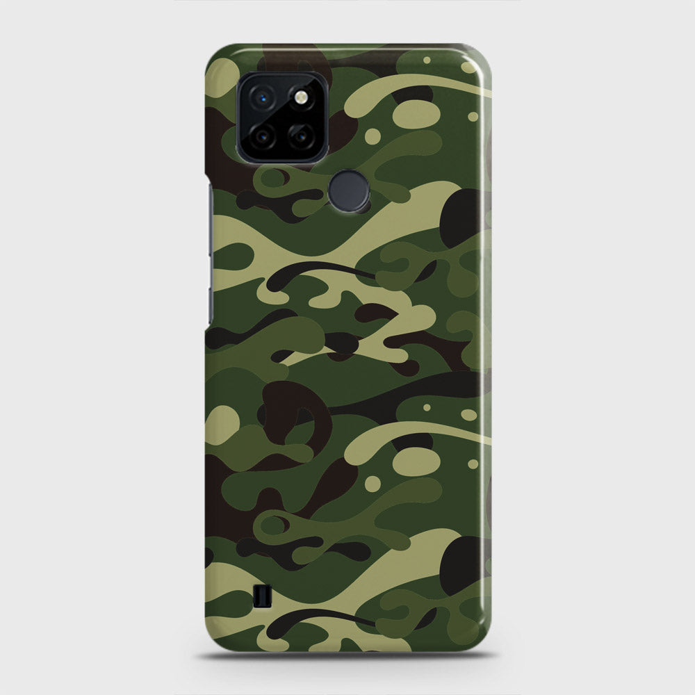 Realme C25Y Cover - Camo Series - Forest Green Design - Matte Finish - Snap On Hard Case with LifeTime Colors Guarantee