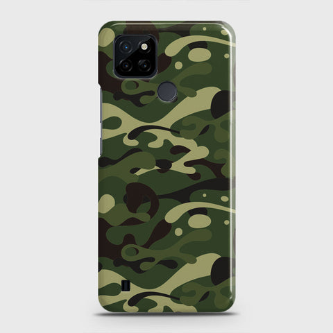 Realme C25Y Cover - Camo Series - Forest Green Design - Matte Finish - Snap On Hard Case with LifeTime Colors Guarantee
