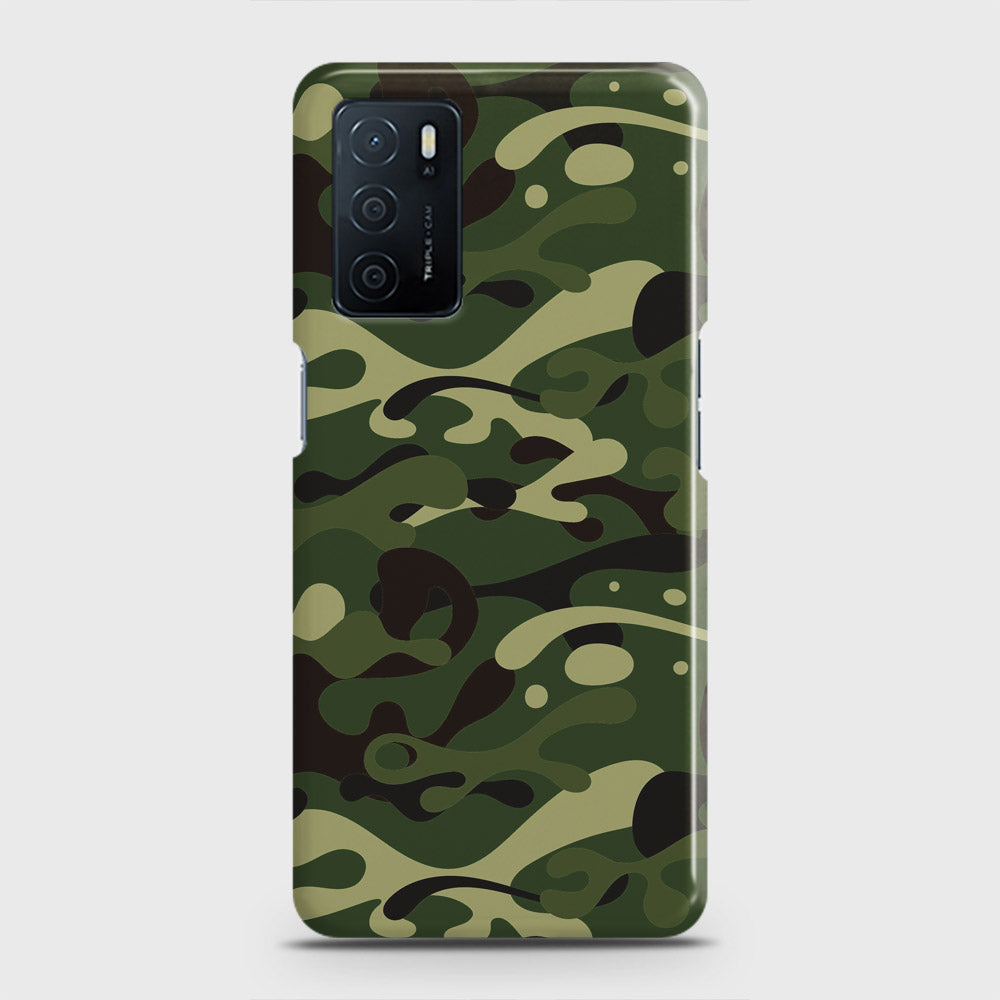 Oppo A16 Cover - Camo Series - Forest Green Design - Matte Finish - Snap On Hard Case with LifeTime Colors Guarantee