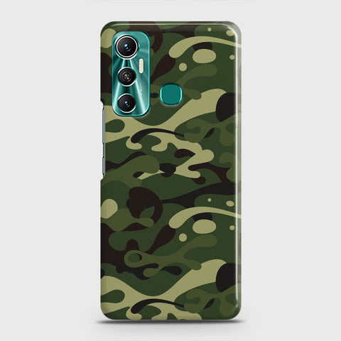 Infinix Hot 11 Cover - Camo Series - Forest Green Design - Matte Finish - Snap On Hard Case with LifeTime Colors Guarantee