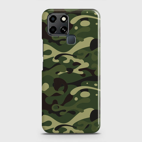 Infinix Smart 6 Cover - Camo Series - Forest Green Design - Matte Finish - Snap On Hard Case with LifeTime Colors Guarantee