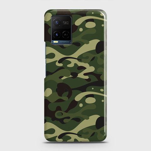 Vivo Y21t Cover - Camo Series - Forest Green Design - Matte Finish - Snap On Hard Case with LifeTime Colors Guarantee