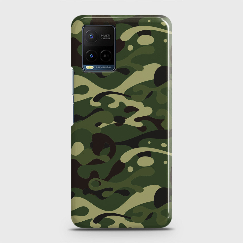 Vivo Y21e Cover - Camo Series - Forest Green Design - Matte Finish - Snap On Hard Case with LifeTime Colors Guarantee