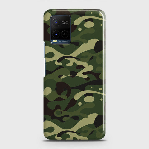 Vivo Y21e Cover - Camo Series - Forest Green Design - Matte Finish - Snap On Hard Case with LifeTime Colors Guarantee