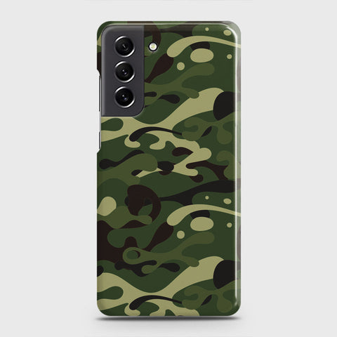 Samsung Galaxy S21 FE 5G Cover - Camo Series - Forest Green Design - Matte Finish - Snap On Hard Case with LifeTime Colors Guarantee