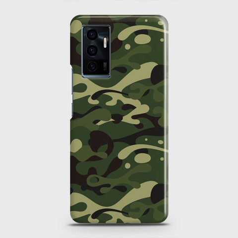 Vivo V23e Cover - Camo Series - Forest Green Design - Matte Finish - Snap On Hard Case with LifeTime Colors Guarantee