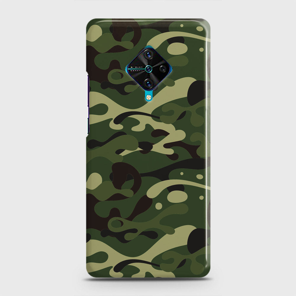 Vivo S1 Pro  Cover - Camo Series - Forest Green Design - Matte Finish - Snap On Hard Case with LifeTime Colors Guarantee