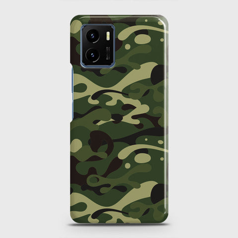 Vivo Y15s Cover - Camo Series - Forest Green Design - Matte Finish - Snap On Hard Case with LifeTime Colors Guarantee