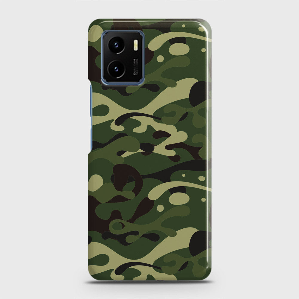Vivo Y01 Cover - Camo Series - Forest Green Design - Matte Finish - Snap On Hard Case with LifeTime Colors Guarantee