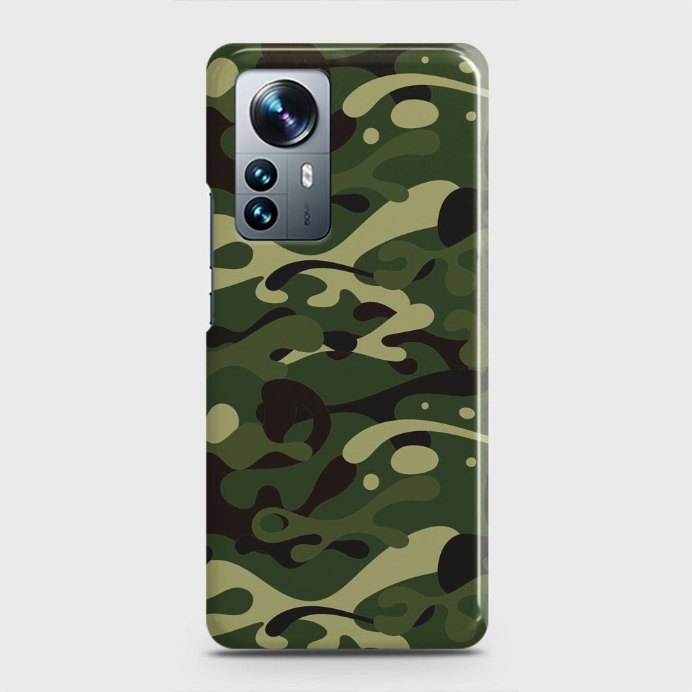 Xiaomi 12 Cover - Camo Series - Forest Green Design - Matte Finish - Snap On Hard Case with LifeTime Colors Guarantee