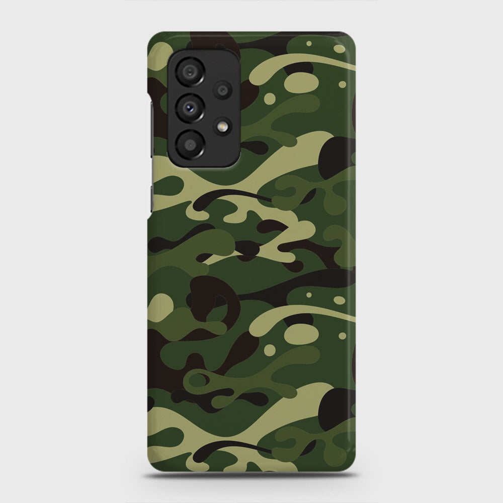 Samsung Galaxy A73 5G Cover - Camo Series - Forest Green Design - Matte Finish - Snap On Hard Case with LifeTime Colors Guarantee
