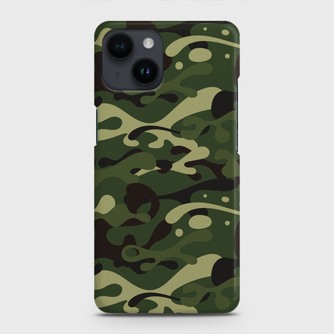 iPhone 14 Plus Cover - Camo Series - Forest Green Design - Matte Finish - Snap On Hard Case with LifeTime Colors Guarantee