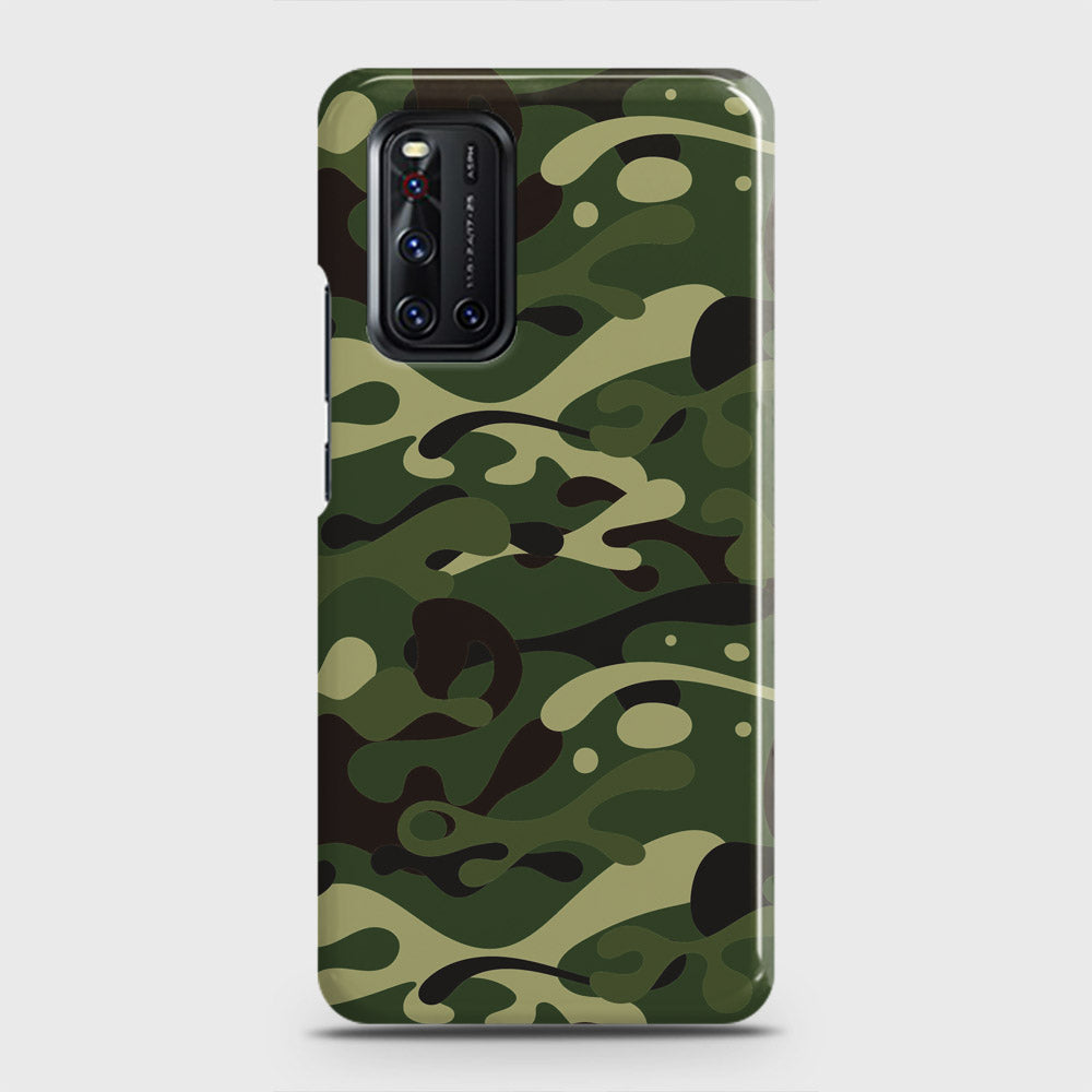 Vivo V19  Cover - Camo Series - Forest Green Design - Matte Finish - Snap On Hard Case with LifeTime Colors Guarantee