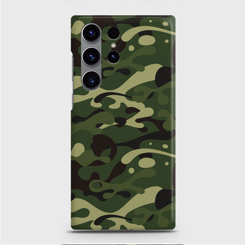 Samsung Galaxy S23 Ultra Cover - Camo Series - Forest Green Design - Matte Finish - Snap On Hard Case with LifeTime Colors Guarantee