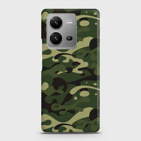 Vivo V25 Cover - Camo Series - Forest Green Design - Matte Finish - Snap On Hard Case with LifeTime Colors Guarantee