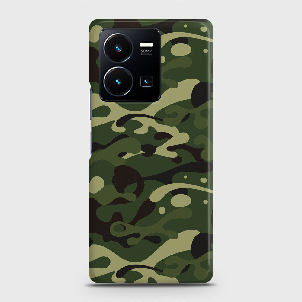 Vivo Y35 Cover - Camo Series - Forest Green Design - Matte Finish - Snap On Hard Case with LifeTime Colors Guarantee