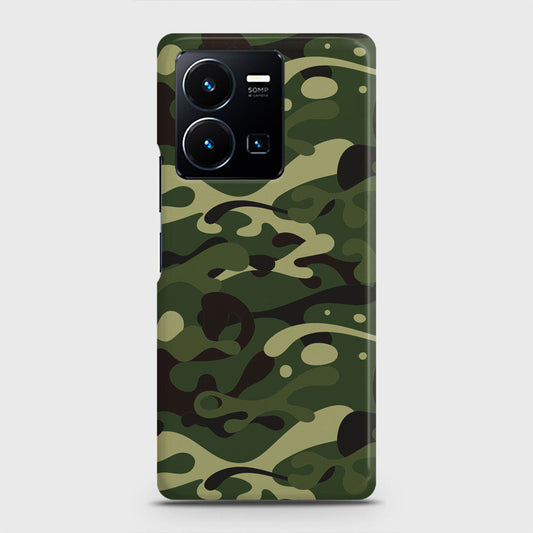 Vivo Y35 Cover - Camo Series - Forest Green Design - Matte Finish - Snap On Hard Case with LifeTime Colors Guarantee