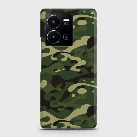 Vivo Y35 Cover - Camo Series - Forest Green Design - Matte Finish - Snap On Hard Case with LifeTime Colors Guarantee