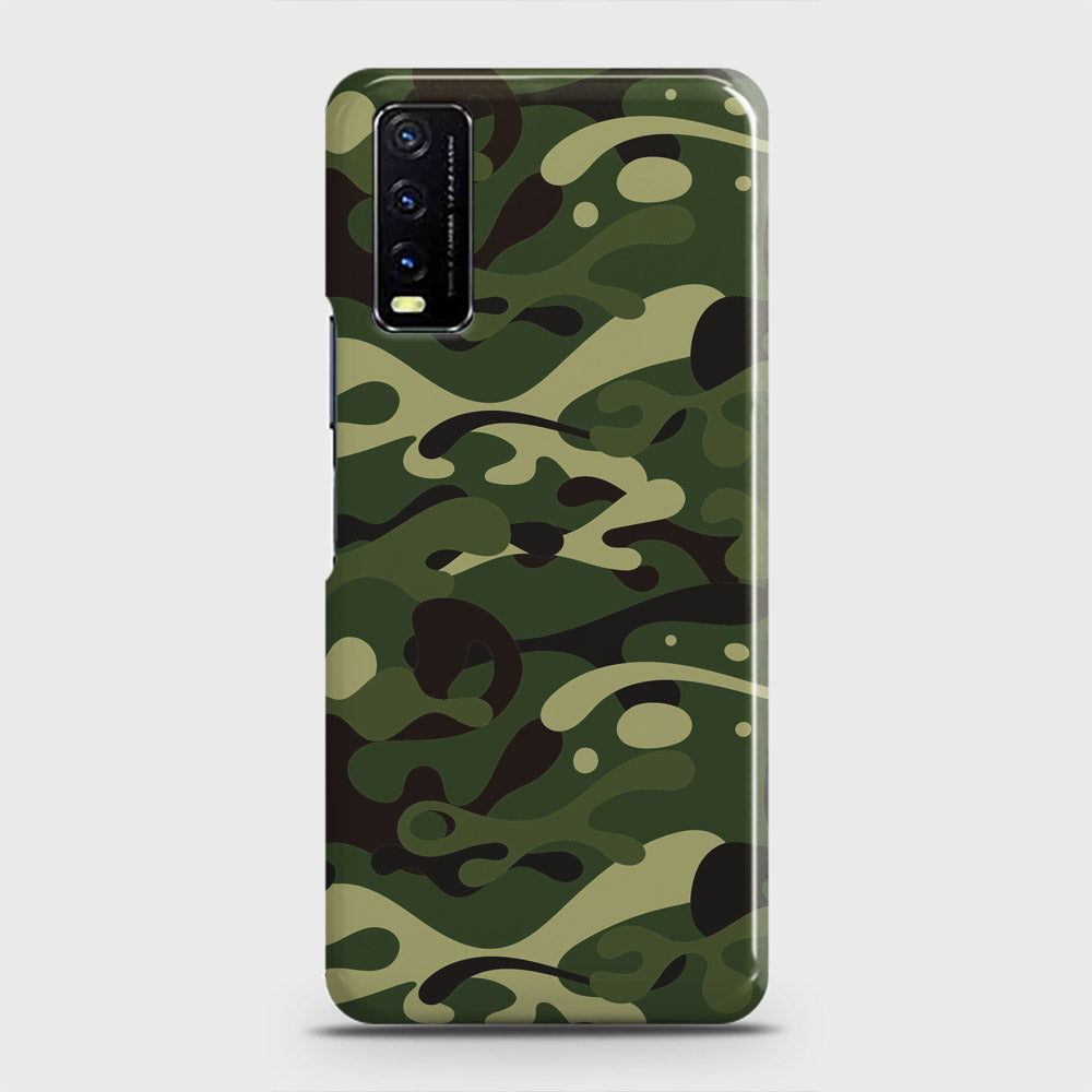 Vivo Y20s  Cover - Camo Series - Forest Green Design - Matte Finish - Snap On Hard Case with LifeTime Colors Guarantee