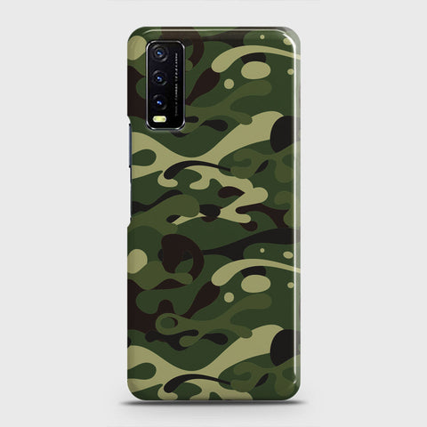 Vivo Y20i  Cover - Camo Series - Forest Green Design - Matte Finish - Snap On Hard Case with LifeTime Colors Guarantee