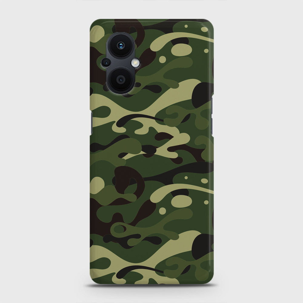 Oppo F21 Pro 5G Cover - Camo Series - Forest Green Design - Matte Finish - Snap On Hard Case with LifeTime Colors Guarantee