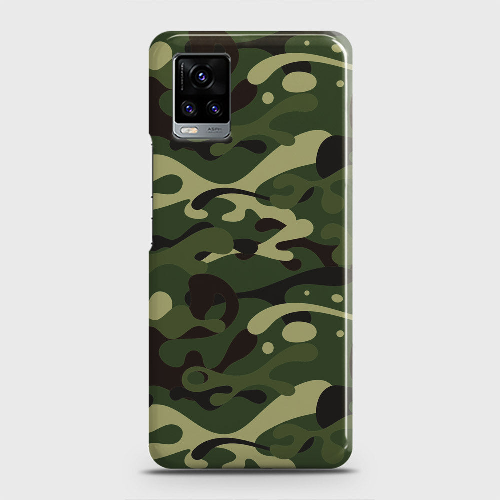 Vivo V20  Cover - Camo Series - Forest Green Design - Matte Finish - Snap On Hard Case with LifeTime Colors Guarantee