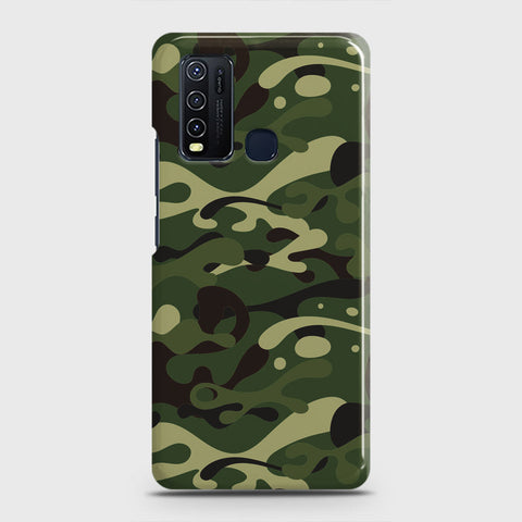Vivo Y30  Cover - Camo Series - Forest Green Design - Matte Finish - Snap On Hard Case with LifeTime Colors Guarantee