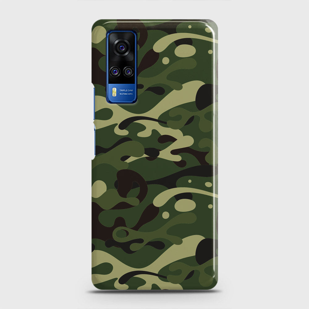 Vivo Y51 2020  Cover - Camo Series - Forest Green Design - Matte Finish - Snap On Hard Case with LifeTime Colors Guarantee