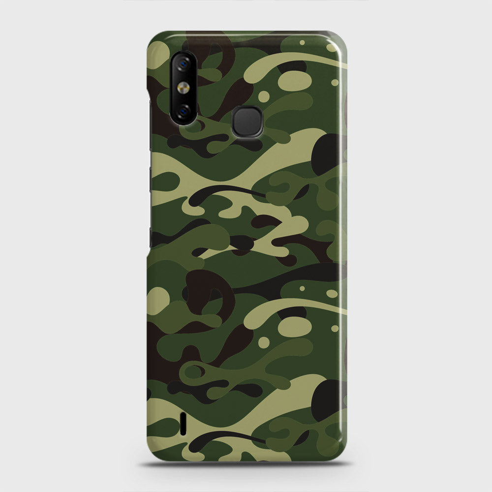 Infinix Smart 4 Cover - Camo Series - Forest Green Design - Matte Finish - Snap On Hard Case with LifeTime Colors Guarantee