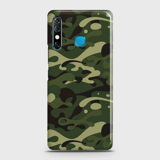 Tecno Spark 4 Cover - Camo Series - Forest Green Design - Matte Finish - Snap On Hard Case with LifeTime Colors Guarantee