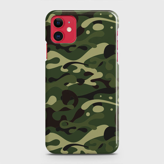 iPhone 11 Cover - Camo Series - Forest Green Design - Matte Finish - Snap On Hard Case with LifeTime Colors Guarantee