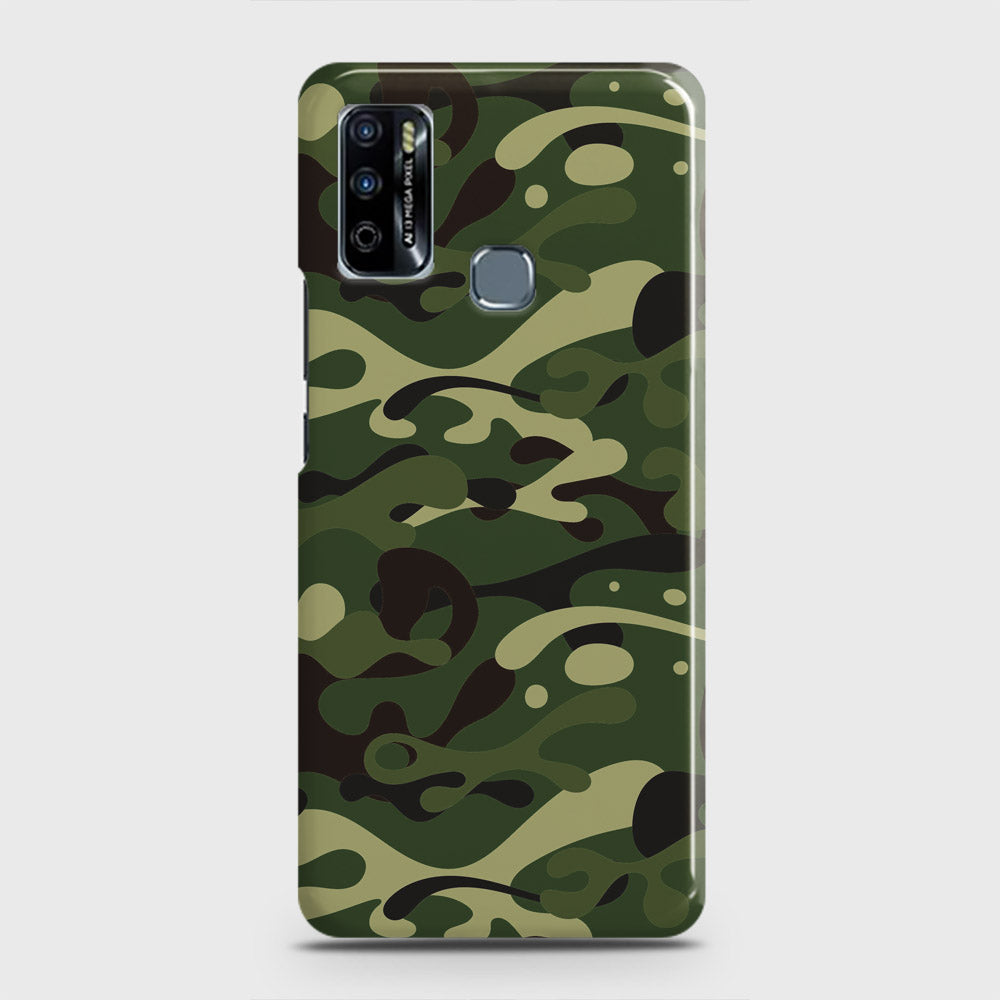 Infinix Hot 9 Play Cover - Camo Series - Forest Green Design - Matte Finish - Snap On Hard Case with LifeTime Colors Guarantee