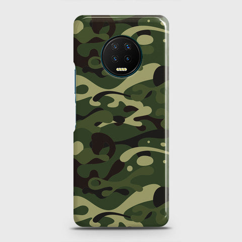 Infinix Note 7 Cover - Camo Series - Forest Green Design - Matte Finish - Snap On Hard Case with LifeTime Colors Guarantee