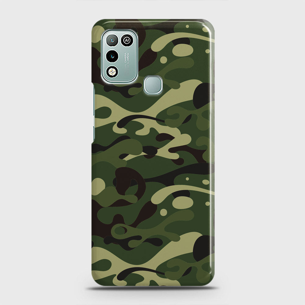 Infinix Hot 10 Play Cover - Camo Series - Forest Green Design - Matte Finish - Snap On Hard Case with LifeTime Colors Guarantee