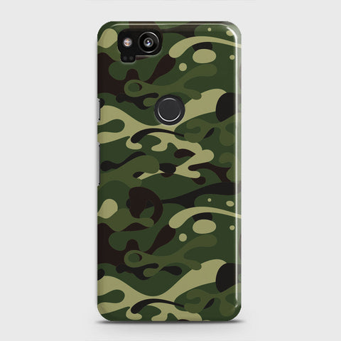 Google Pixel 2 Cover - Camo Series - Forest Green Design - Matte Finish - Snap On Hard Case with LifeTime Colors Guarantee