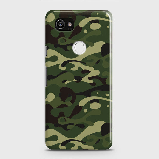 Google Pixel 2 XL Cover - Camo Series - Forest Green Design - Matte Finish - Snap On Hard Case with LifeTime Colors Guarantee