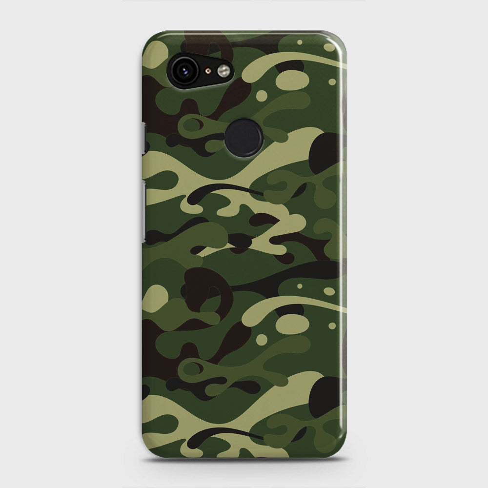 Google Pixel 3 XL Cover - Camo Series - Forest Green Design - Matte Finish - Snap On Hard Case with LifeTime Colors Guarantee