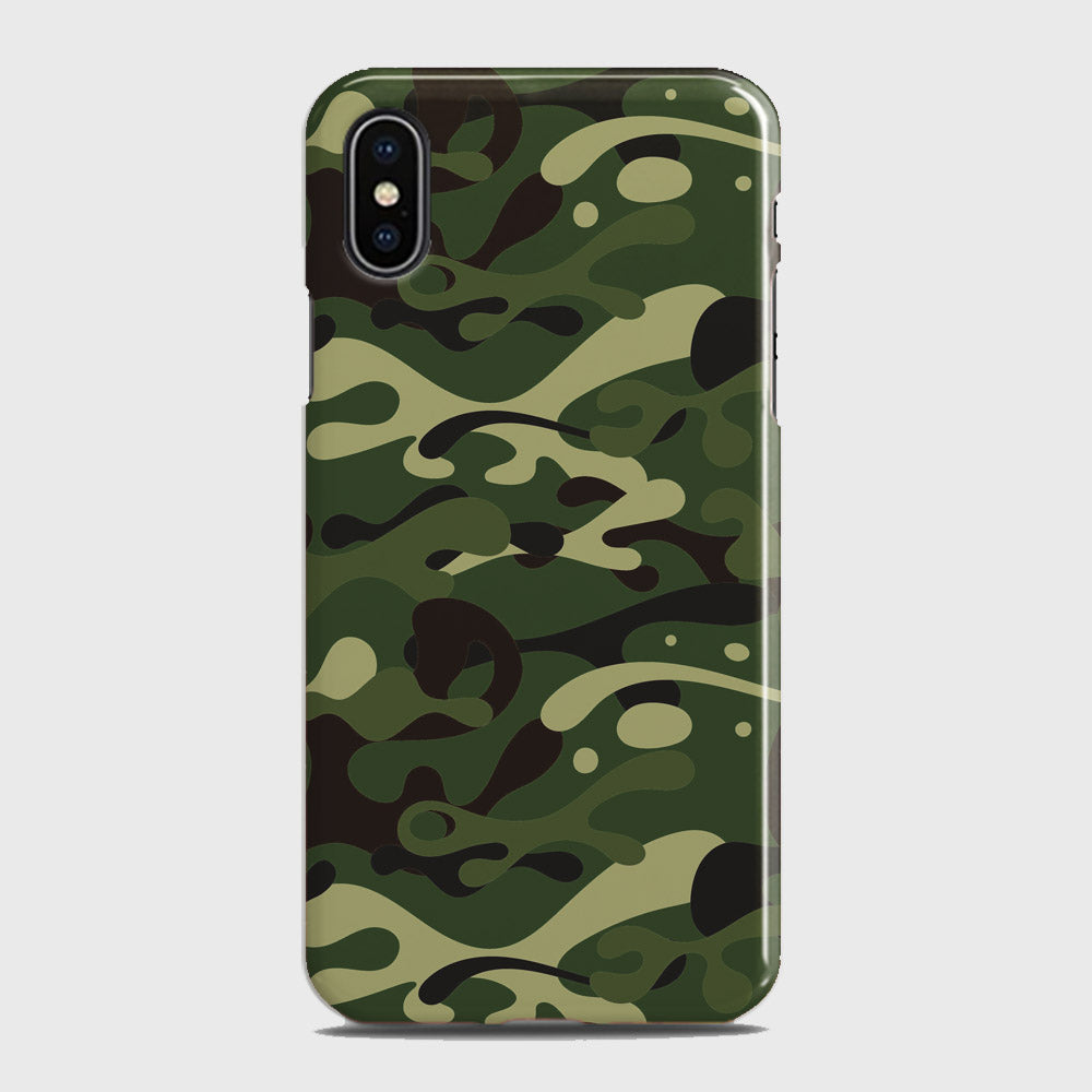 iPhone X Cover - Camo Series - Forest Green Design - Matte Finish - Snap On Hard Case with LifeTime Colors Guarantee