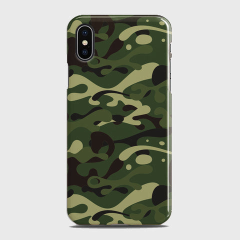 iPhone X Cover - Camo Series - Forest Green Design - Matte Finish - Snap On Hard Case with LifeTime Colors Guarantee